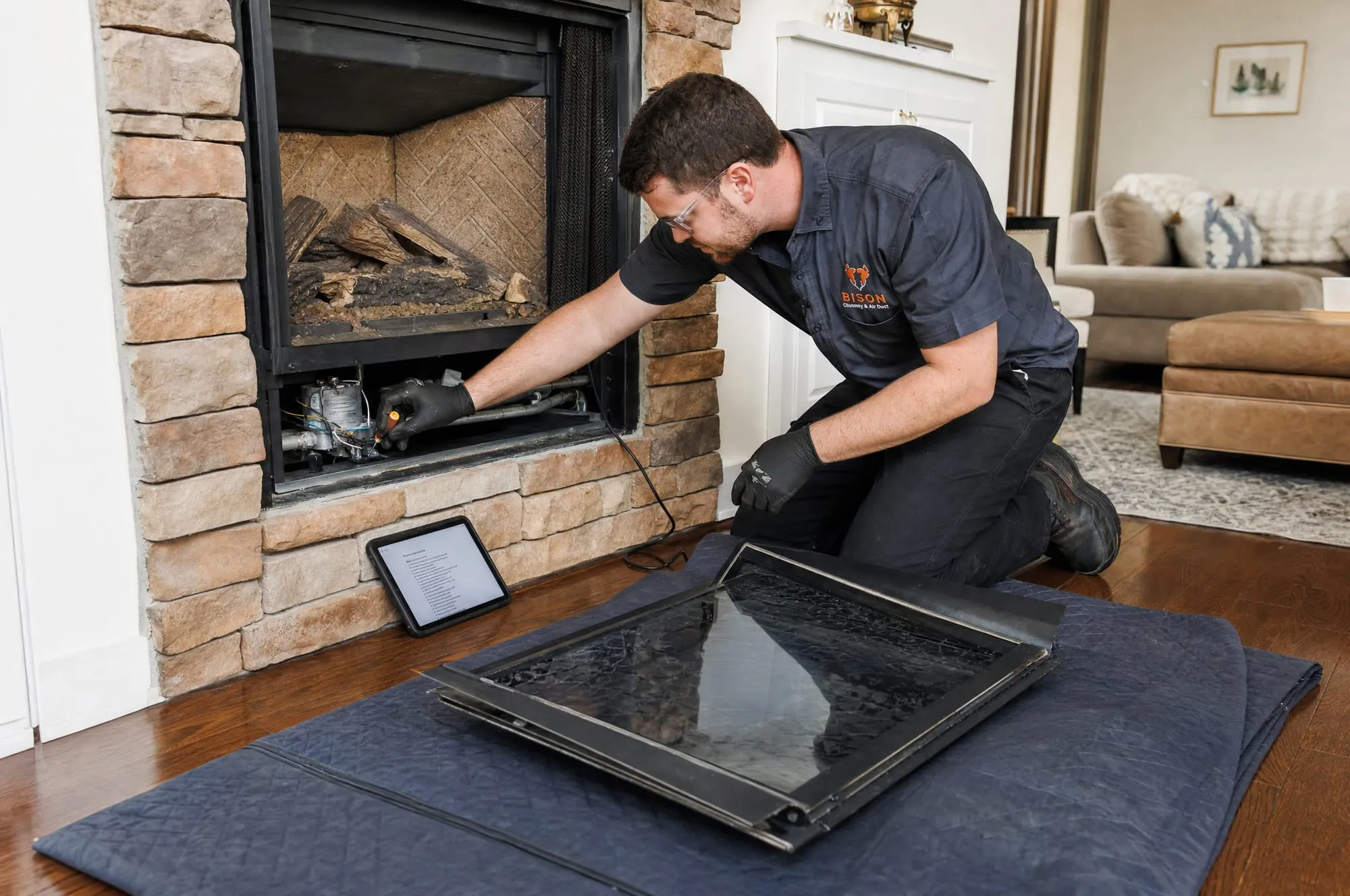 Gas fireplace service