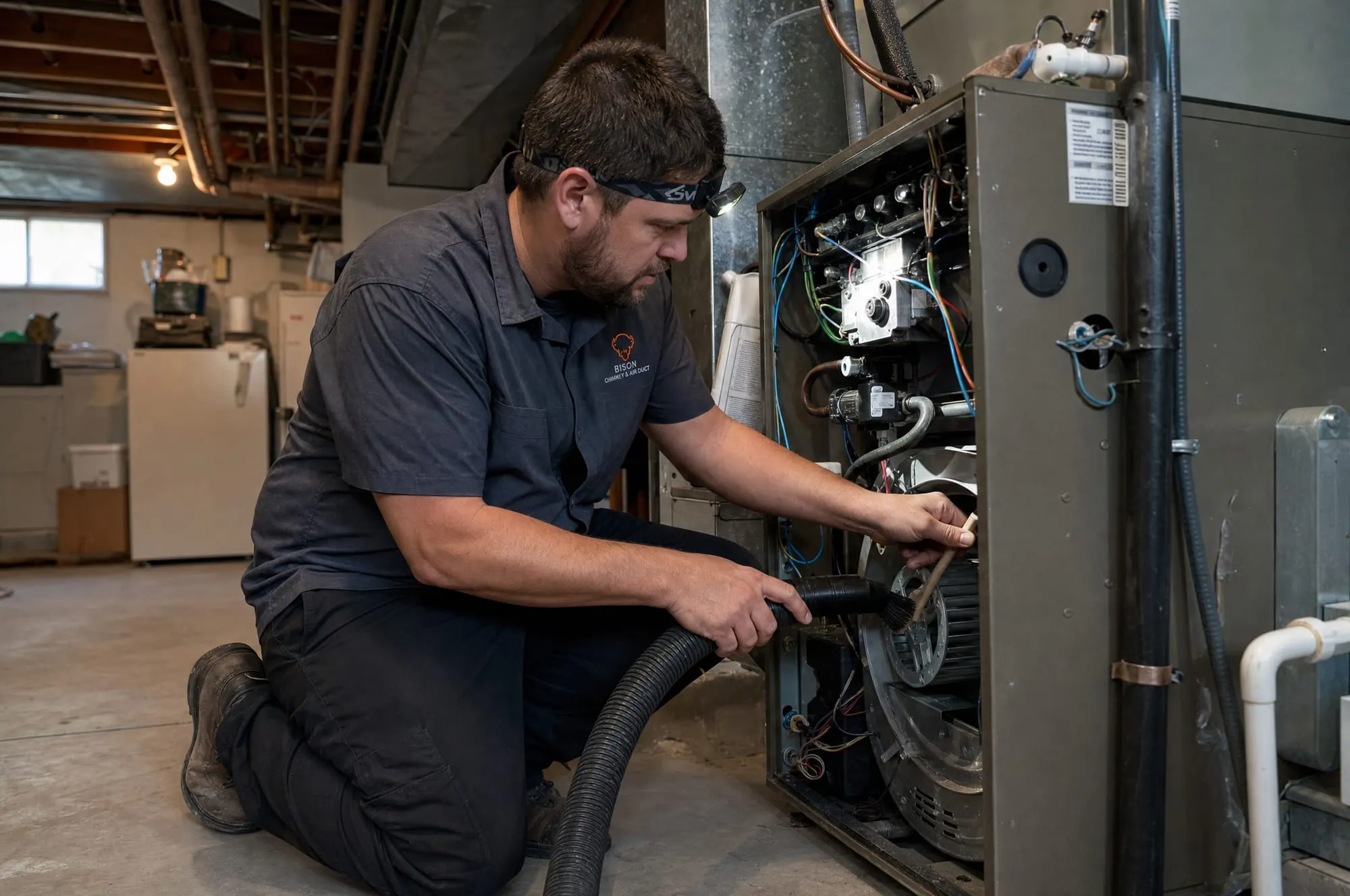 Furnace blower cleaning