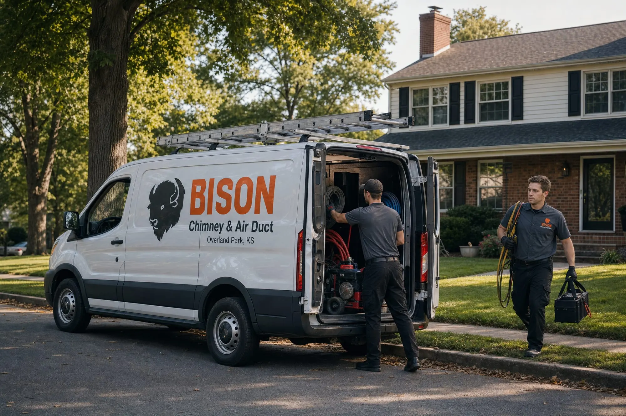 Bison Chimney & Air Duct van